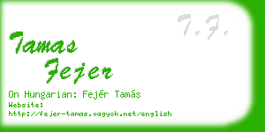 tamas fejer business card